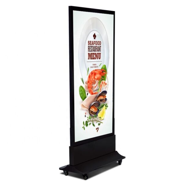 ENSEIGNE STOP TROTTOIR LUMINEUSE LED ”LIGHT BOX” DOUBLE FACES EXTERNE PRÊT À INSTALLER 80x180CM