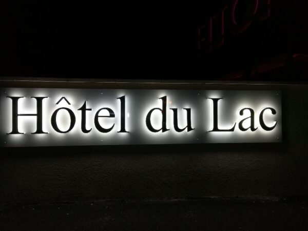 ENSEIGNE LUMINEUSE LED LETTRES BOITIERS 3D “HOTEL” EXTERNE 40cm DE HAUTEUR, TRANSFO 400W INCLUS