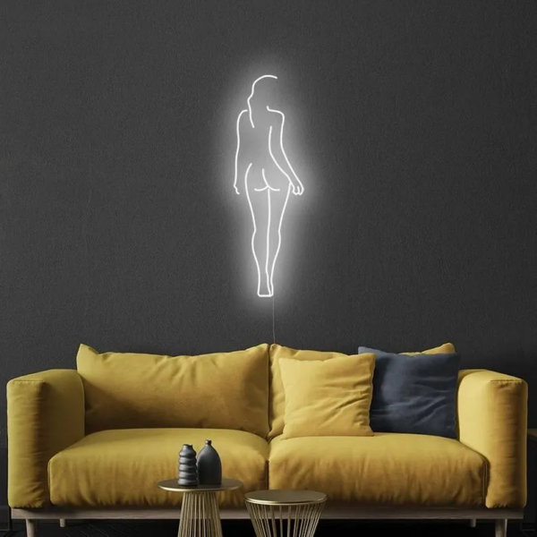 ENSEIGNE LUMINEUSE “SILHOUETTE DE FEMME” NÉON FLEX PERSONNALISÉE, CHOIX DE TAILLE ET COULEUR, 55 et 80 cm