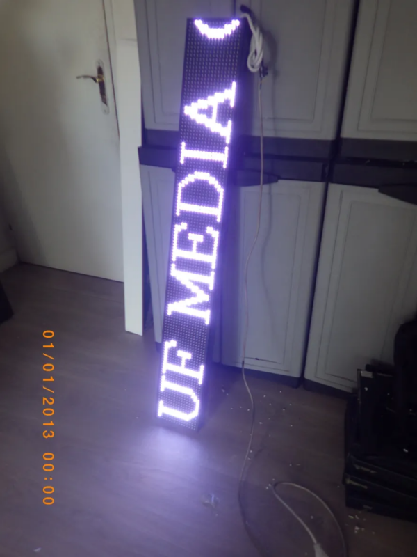 ENSEIGNE LUMINEUSE LED “JOURNAL LUMINEUX” INTERNE PRÊT À INSTALLER AVEC ANIMATION ET TÉLÉCOMMANDE, FABRICATION SUR MESURE, 36×100 cm