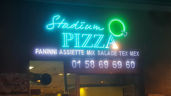 ENSEIGNE LUMINEUSE LED UNE FACE “PIZZA” LED PIQUE PRÊT À INSTALLER 200x50cm