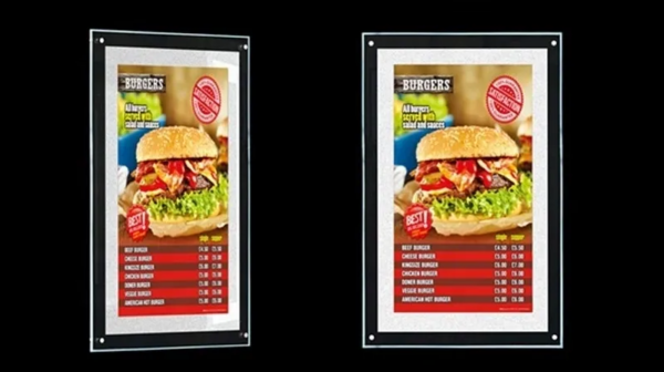 ENSEIGNE PORTE AFFICHE MENU À ÉCLAIRAGE LED, TAILLE A0, 91.1×125.9 cm